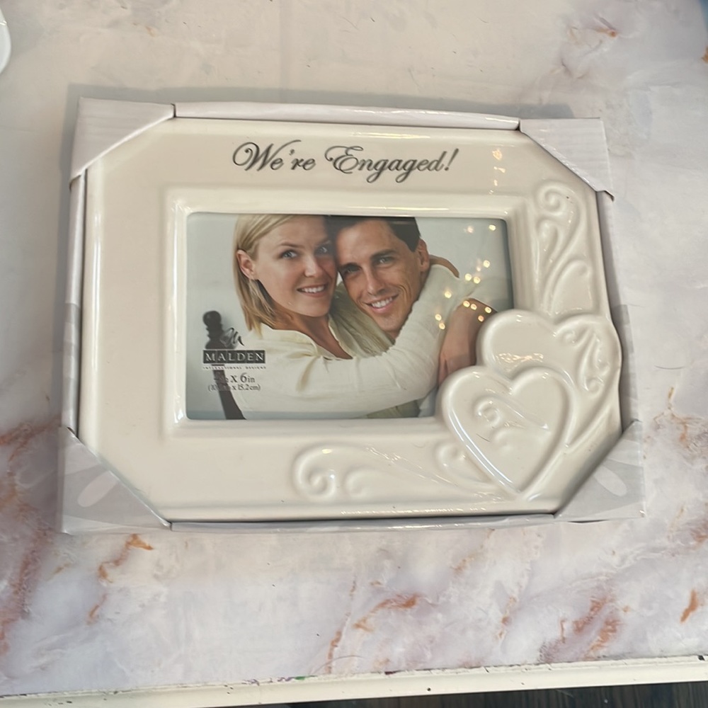 We’re engaged glass frame